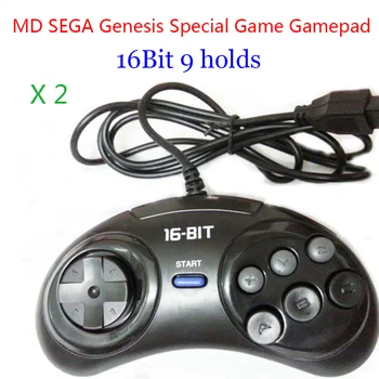 Uus MD SEGA mäng draiverid 16bit Sega Genesis Mäng Töötleja 9 Augud Sega Joypad Mäng Tarvikud 2 Tk 0