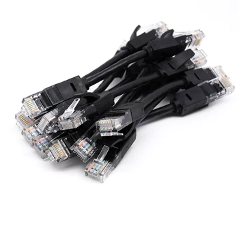 15cm 0.5 Jalga Ethernet Kaabel cat 5e Lan kaabel, High Speed RJ45 Võrgu Ruuter, Arvuti Kaabel, Musta värvi