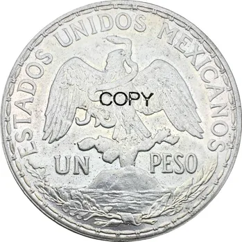 Mehhiko 1 Peeso 1914 100. Aastapäeva Nutma Sõltumatuse Messing Pinnatud Hõbe Mündi Koopia Mälestusmündid