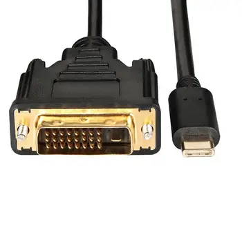 1,8 m 4K Type-C-DVI Adapter Cable High-Definition Audio Converter Traat Arvuti Sülearvuti