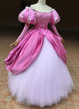 printsess merineitsi Cosplay Kostüüm Kleit naiste printsess roosa kleit
