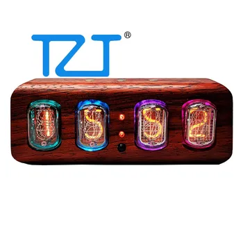 TZT Bluetooth-Kell 12 Kuma Toru Kell Nixie Kella 4-Kohaline Elektrooniline Äratuskell w/ Touch Nupud, Rosewood/Pähkel/
