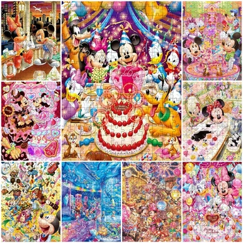 Disney Miki Hiir Sünnipäeva Mosaiigi 300/500/1000 Tükki Cartoon Mõistatusi Laste Haridus Mänguasjad Täiskasvanud Kingitused