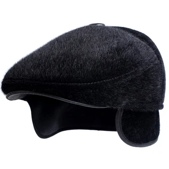 Uus mood meeste baretid paks, soe müts kõrva imitatsioon naarits juuksed barett talvel soe kõrva ühise põllumajanduspoliitika isa müts 1