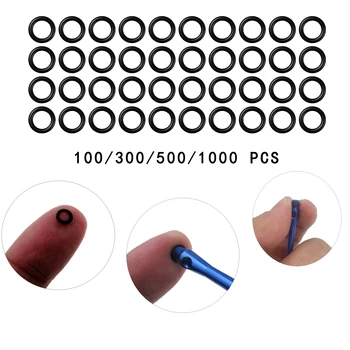CyeeLife Dart Kummist O-Rõngad,Blokeerumisvastased Pesurid 100/300/500/1000 Pakendis Must/Sinine/Punane/Läbipaistev Alumiiniumist Varred 1