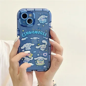 Sanrio Cinnamoroll Pochacco Helendav Telefon Juhtudel iPhone 13 12 11 Pro Max XR, XS MAX X Y2k Tüdruk Põrutuskindel Pehme Koorega Fundas 1