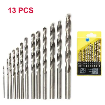 13PCS HSS Titaan Kaetud Twist Puuriterad 1.5-6.5 mm Puit Metallist Tööriist Mini Drill Bit Set Käsi-Tööriistade jaoks, Puidutöötlemis-Tarvikud 1