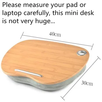 Sülearvuti Mini Tabel Multifunktsionaalne Seisab Pad/Telefon/Raamat Tulus Piknik/Telkimine/Diivan Padi Istmepadja Cup Puidust Sahtel 1