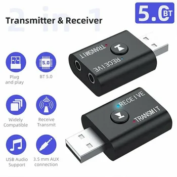 2 IN 1 Saatja&Vastuvõtja Bluetooth ABS PC MP3/MP4 USB Traadita 24 (mbit / s) 42*25*11mm 5.0 Lisavarustus Audio 1