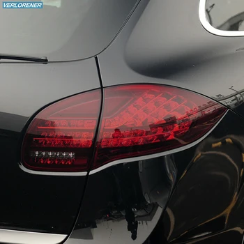 Auto Esitulede kaitsekile Taillight Suitsutatud, Must Tint Wrap Vinüül TPÜ Kleebise Jaoks Porsche Cayenne 958 2011-Esitada GTS Turbo 1
