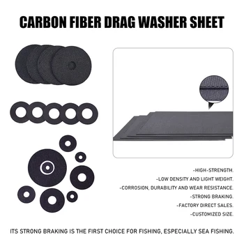 10tk Carbontex spinningurullid Paksus 1mm 1,5 mm Püügivahendite Pesurid Piduriklotsid 1