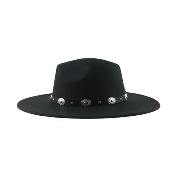 Mütsid Müts Fedora Mütsid Naistele Panama Lai Nokk 9,5 cm Suur Suurus Vöö Casual Luxury Ametlik Meeste Mütsid Must, Khaki Sombreros De Mujer 1