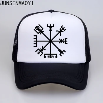 Suvine Meeste ja Naiste VEGVISIR Old Norse Runes Müts Meeste Prindi Tähed Viking Rune Ringi Odin ' S baseball cap Vanema-lapse Päike Müts 1