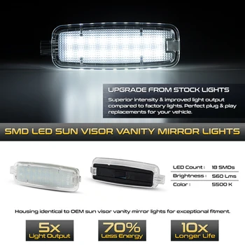LED Interjööri päikesesirm Edevus Mirror Lamp Lugemine Kerge Audi A6 C6 C7 A4 B7 B8 A3 8P 8V TT 8J K5 A5 A8 S3 S4 A7 S5 RS6 S6 S8 1