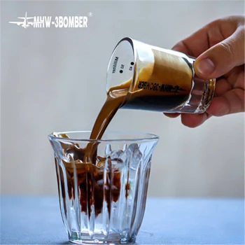 50ml Klaas Meetme Tassi Juua Vahend Unts Cup Asjandus Baar Segatud Kokteil Keeduklaasi kuumuskindel Espresso Coffee Cup Mõõta Kaussi 1