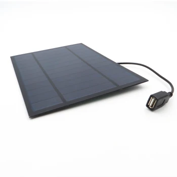 6V 1000mAh päikesepaneel Akulaadija 6Watt Polükristallilised Bluetooth kõlar Powebank digitaalkaamera 5V USB väljund 6VDC 1