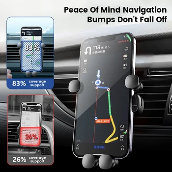Olaf Raskuse Auto Telefoni Hoidik, Universaalne Air Vent Clip Mount GPS-i Toetama Seista iPhone 13 12 Pro Huawei Xiaomi Redmi Samsung 1