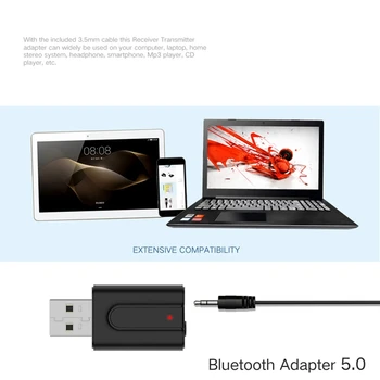 Bluetooth-5.0 Audio-Vastuvõtja, Saatja, Stereo Muusikat 3,5 mm AUX-Pesa RCA Bluetooth Vastuvõtja USB Mini Wireless Audio Adapter 1