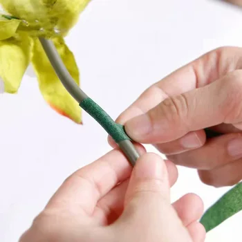 1 Rull 30M Isekleepuv Rohelise Raamatu Lindi Pookimine Film Õie Varre Tehis-Silk Flower Vanik Pärjad Käsitöö 1