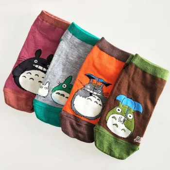 Totoro Sokk Naiste Sokid Hayao Miyazaki Filmi Puuvill Koomiks Anime Naljakas Uudsus Vabaaja Mugav Fashion Populaarne Calcetines 1