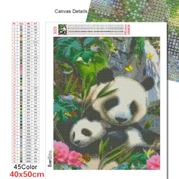 Evershine Diamond Maali Ikoonid Loomade Täis Ruut, Ring Puurida Panda Diamond Tikandid Beaded Rhinestone Pilte Täies Komplekt 1