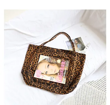 Liiga Juhuslik Leopard Tassima Kotid Naiste Suur Jumbo Riie Korduvkasutatavad Shopping Looder Kott Käekott Naiste Vaba Aja Veetmise Iga Päev Õlakott 1