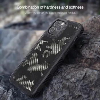 Nillkin iPhone 12 Pro Max Juhul Camo tagakaas Sõjalise Ultra-Õhuke Pehme Serv Kaitsva Telefon Case for iPhone 12 11 Pro Max 1