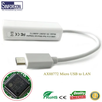 AX88772 Micro-USB-LAN Adapteri Juhe Android Tv Box STB Tiguan Firmware Upgrade Mib2 VW IPC SBC 1