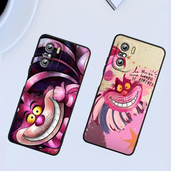 Cheshire Cat Alice in Wonderland Telefoni Puhul Xiaomi Redmi Märkus 11E 11S 11 11T 10 10S 9 9T 9S 8 8T Pro Plus 5G 7 5 Must TPÜ 1