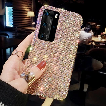 Luxury Crystal Full Diamond Telefoni Puhul Huawei P30 P40 P20 Mate 40 30 20 Au 30 Lite Pro P Smart 2019 2020 jewelled Kate 1