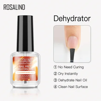 ROSALIND Küünte Krunt-Ja Nail Prep Dehydrator Set 15ML Ei Vaja UV LED Lamp Manicure Nail Art Geel Küünelakk 1