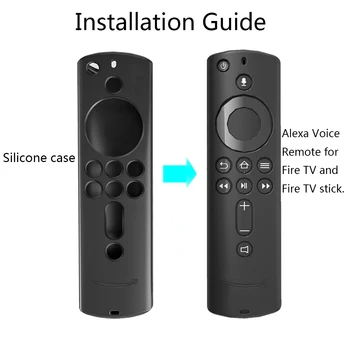 Amazon Alexa Hääl Remote Silikoonist, Puldi Puhul tuli, TV Pulga Soft Pestav Puldid Kontrolli Protector Kate 1