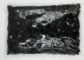 Musta Värvi 1.5~12mm Korter Tagasi Ringi Akrüül Helmed Kivid,3D Akrüül Küünte Art / Rõivaste Kaunistamiseks 1