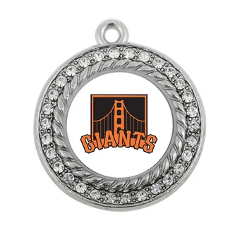 UUS Pesapalli San Francisco Giants meeskond võlu antiik pinnatud hõbe kristall ehted 1