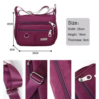 Uus Naiste õlakott, Veekindel Nailon Messenger Bag Vabaaja Õla Suure Mahutavusega (Fashion Käekott Lady Messenger Kott 1