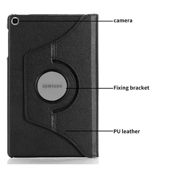 Luksus SM-T720/SM-T725 360 Pöörlev Tark raamat Kate Samsung Galaxy Tab S5e 10.5 nahast Flip Case magnet auto magada 2