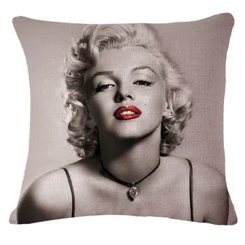 Marilyn Monroe Dekoratiivne Padi Puuvillast Voodipesu Diivan Istmepadi Talje Padja Kate Kodus Diivan Square Padi 45x45cm 2