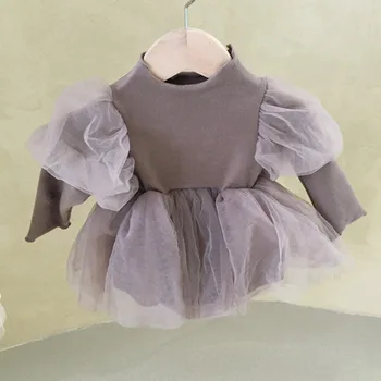 Beebi Tüdruk Bodysuit Vastsündinud Printsess Baby Kleit Tüdruk 1. Sünnipäeva Pulm Imik, Beebi Tüdruku Riided Puuvillane Kleit Ristimiseks 2