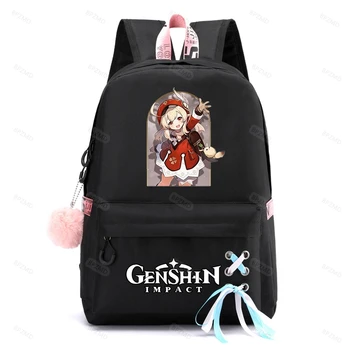 Mäng Genshin tausta Mõju üliõpilaste seljakott poiss tüdruk kool kott laste kooli kott, USB Seljakotid jaoks Teismelised 2