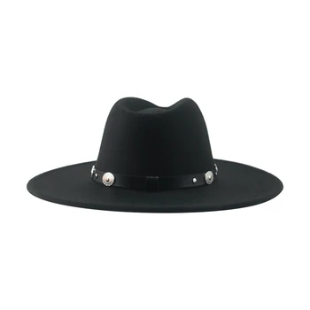 Mütsid Müts Fedora Mütsid Naistele Panama Lai Nokk 9,5 cm Suur Suurus Vöö Casual Luxury Ametlik Meeste Mütsid Must, Khaki Sombreros De Mujer 2