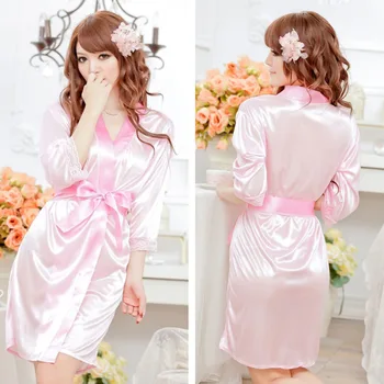 2020 Seksikas Naistepesu Pluss Suurus Satiin Pits Must Kimono Intiimne Sleepwear Kleit Seksikas Öö Kleit Naised, Erootiline Pesu 2