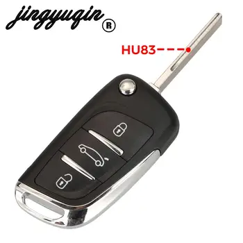 jingyuqin 433Mhz KÜSIDA/FSK Filp Remote Key ID46 Jaoks Peugeot 207 Partner, Citroen C2 C3 C4 C5 Berlingo Picasso fob CE0523 CE0536 2