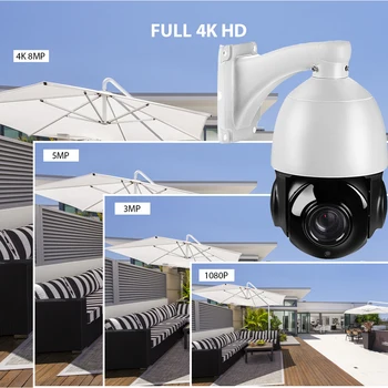 HD 4K 8MP 36X Inimeste Tunnustamine Automaatne Jälgimine PTZ Kaamera ONVIF POE IP-Kaamera, kahesuunaline Audio P2P Veekindel Väljas Järelevalve 2