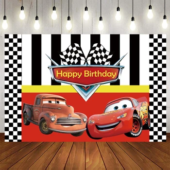 Cartoon Vinüül Kohandatud Disney Cars Isiku Tausta Autode Poole Seina Kaunistused Riie Baby Shower Kids Sünnipäeva Teenetemärgi 2