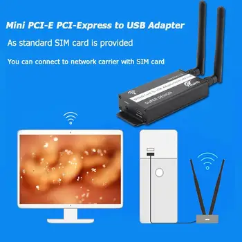 PCI-E PCI-Express, et USB-Adapter-Toetada SIM-6pin/8pin Kaardi Plug and Play Hot-Vahetatakse koos SIM-Kaardi Pesa WWAN/LTE Moodul 2