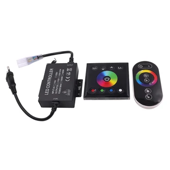 RGB Kontroller RF Täis Touch Remote 220V 110V Touch Panel Seinale Paigaldatud Screem Dimmer Lüliti juhtimine LED Neoon Valgus 2