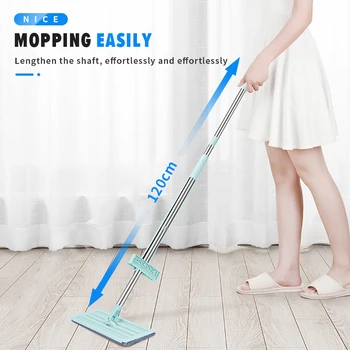 Fypo Ise Väänamise Korter Mop Kodu Käte Pesemine Tasuta Mop Microfiber Põranda Mop 360 Pöörlev Puhastus Mop Majapidamises Puhastus Supplie 2