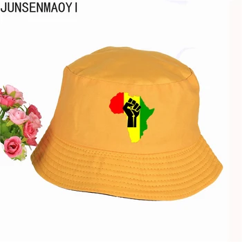 Uus AAFRIKA Võimsus Rasta Reggae Muusika Logo Panama Kopp Müts Puuvillane Korter päikesesirm Kalapüük Kaluri Müts Päikesekaitsetoodete Beach Müts 2