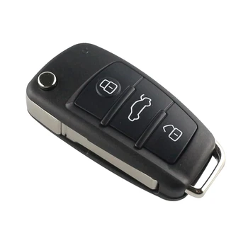 YIQIXIN 3 Nuppu, Kokkuklapitavad Remote Auto Key Shell Fob-Kate Puhul Audi Q7 B7 Q3 A3 TT A2 A8 A6 A6L A4 S5 C5 C6 B6 Serveri Korpus 2