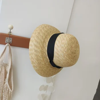 2021 Uus Mood Naiste Suvel Floppy Müts Nisu Õled Müts on Musta Valge Lindi Päike Müts UV Kaitse Beach ühise Põllumajanduspoliitika 2
